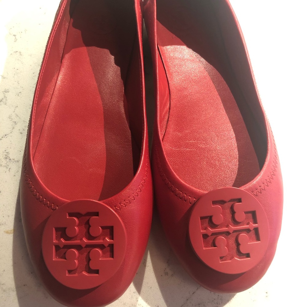 Tory Burch red driver shoes. Size 8